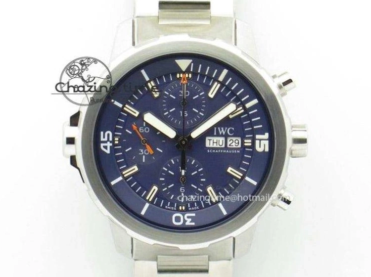 MIROTIME 0327 Aquatimer Chrono IW376702 SS BLS 1:1 Best Edition Black Dial on Black Rubber Strap A WellDesigned 7105